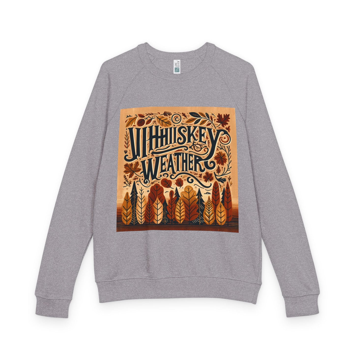 Cozy Fall Sweater: Unisex French Terry Raglan Crewneck, Whiskey Lovers Gift, Autumn Fashion, Seasonal Apparel, Vintage Style