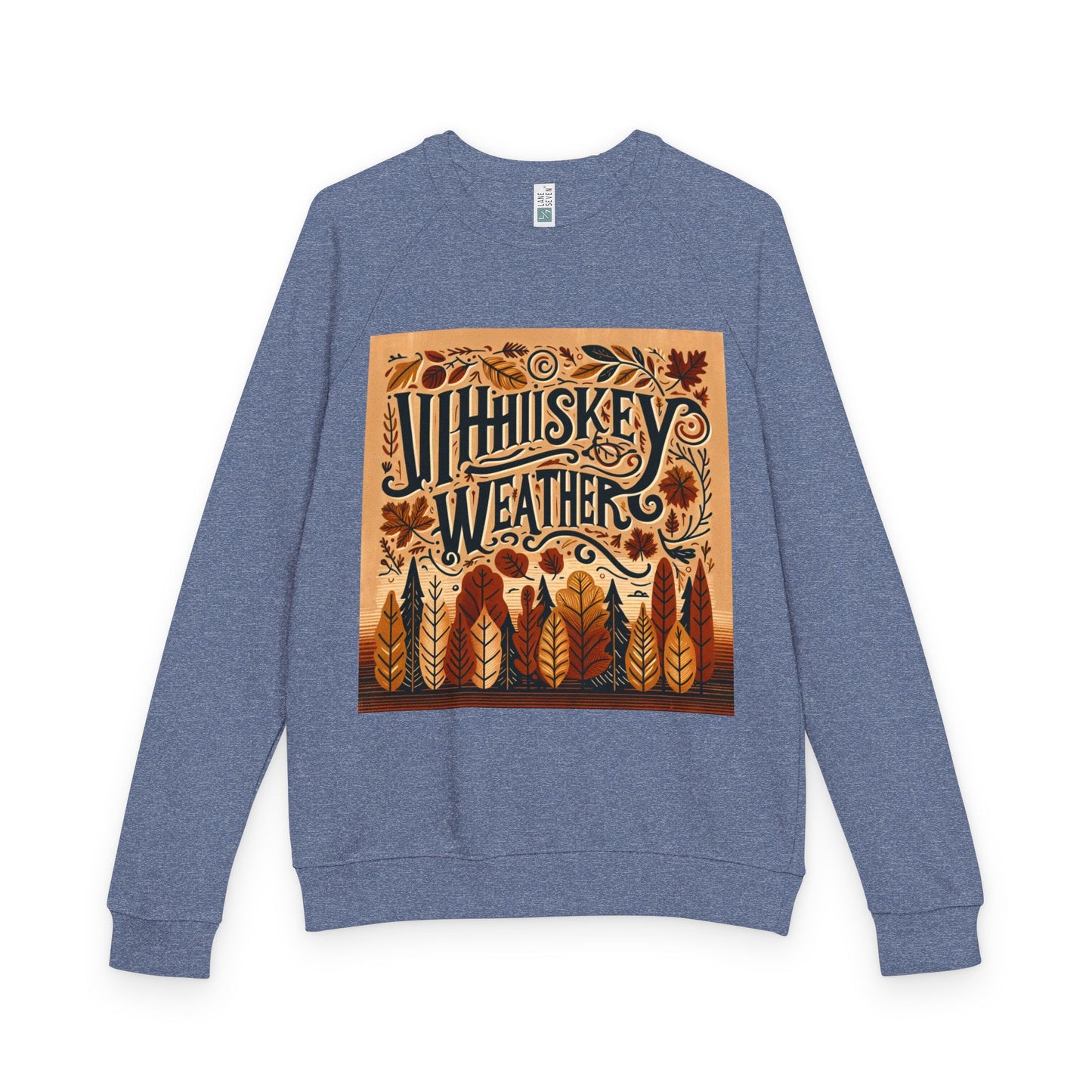 Cozy Fall Sweater: Unisex French Terry Raglan Crewneck, Whiskey Lovers Gift, Autumn Fashion, Seasonal Apparel, Vintage Style