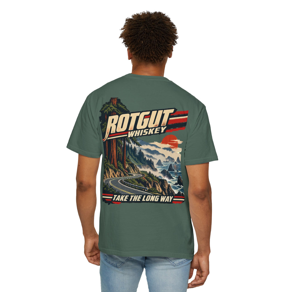 Rotgut Whiskey Take the Long Way Vintage Graphic T-Shirt