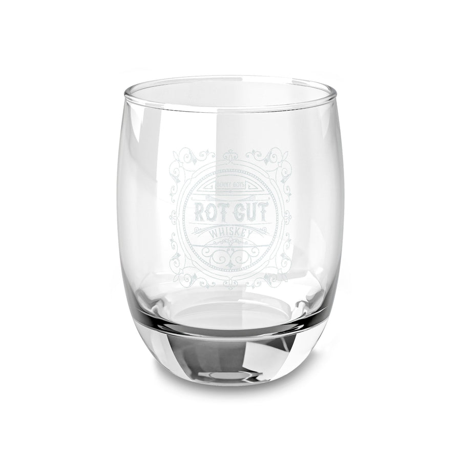 Engraved 6oz Whiskey Glass — Vintage Bottle Label Design