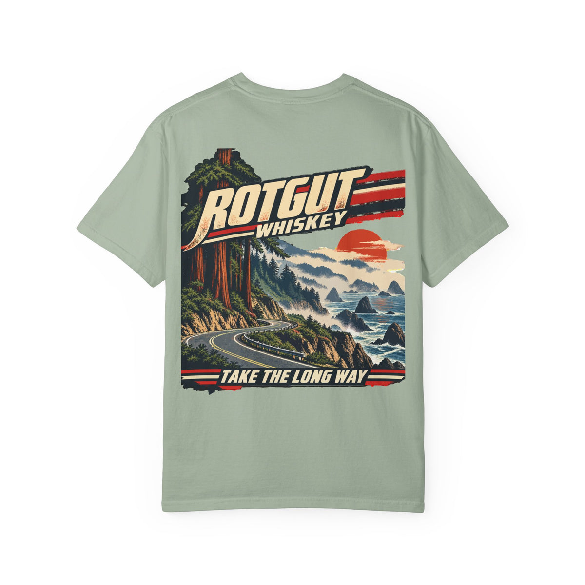 Rotgut Whiskey Take the Long Way Vintage Graphic T-Shirt