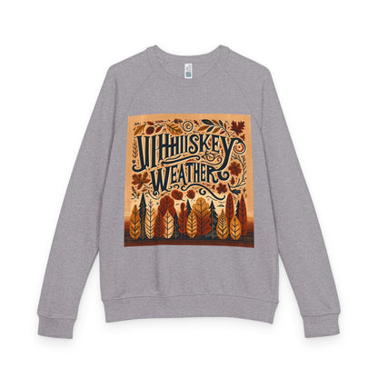 Cozy Fall Sweater: Unisex French Terry Raglan Crewneck, Whiskey Lovers Gift, Autumn Fashion, Seasonal Apparel, Vintage Style