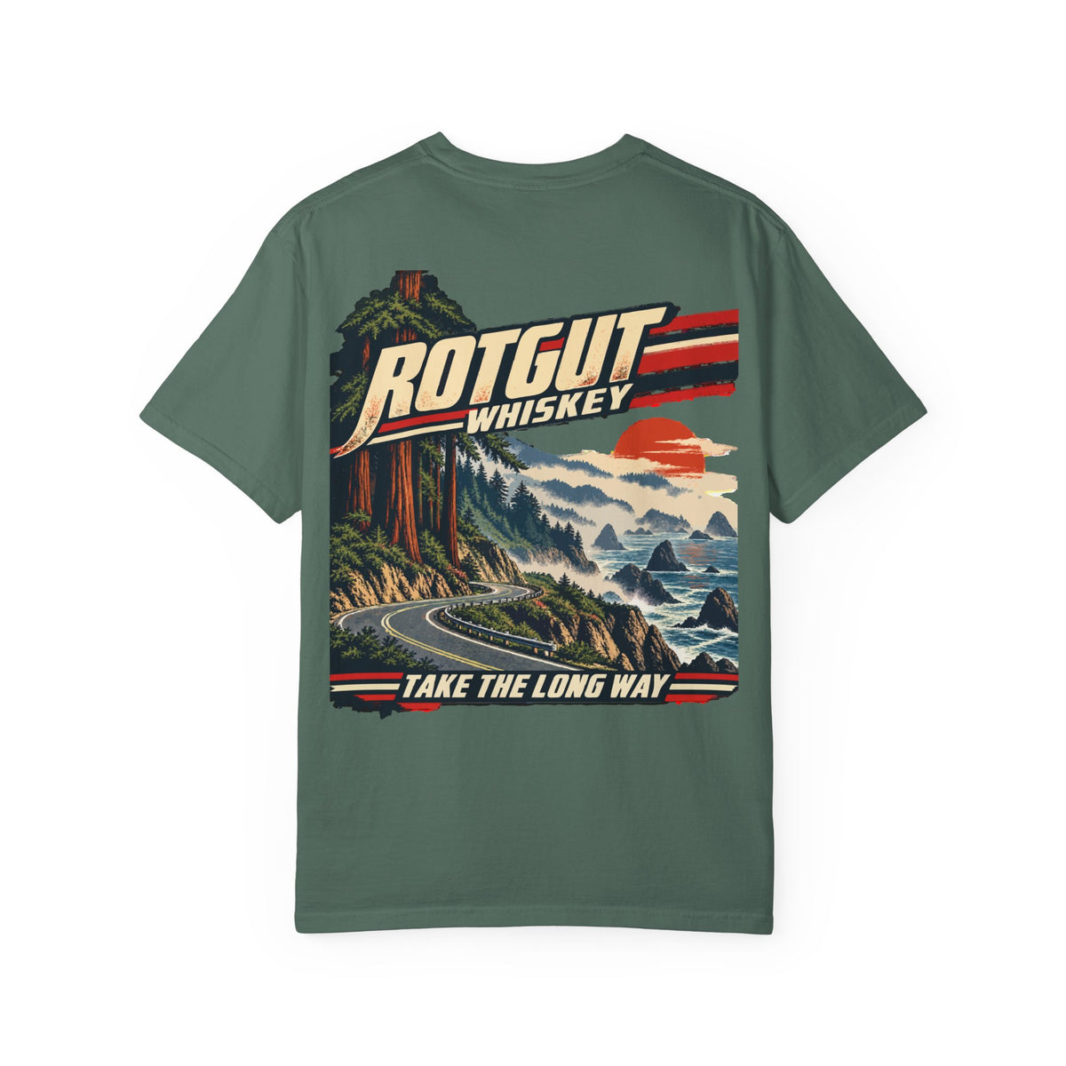 Rotgut Whiskey Take the Long Way Vintage Graphic T-Shirt