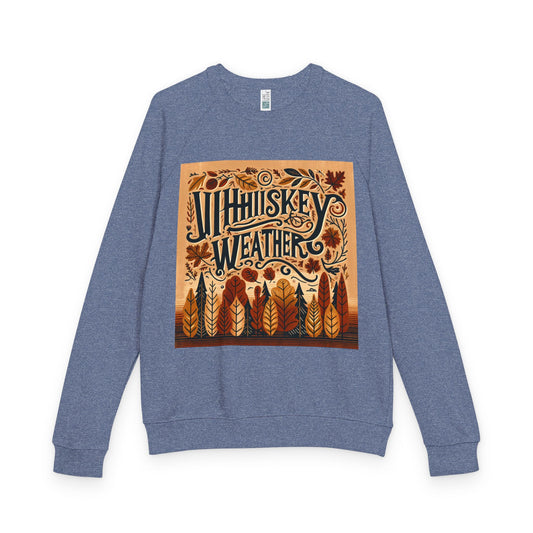 Cozy Fall Sweater: Unisex French Terry Raglan Crewneck, Whiskey Lovers Gift, Autumn Fashion, Seasonal Apparel, Vintage Style
