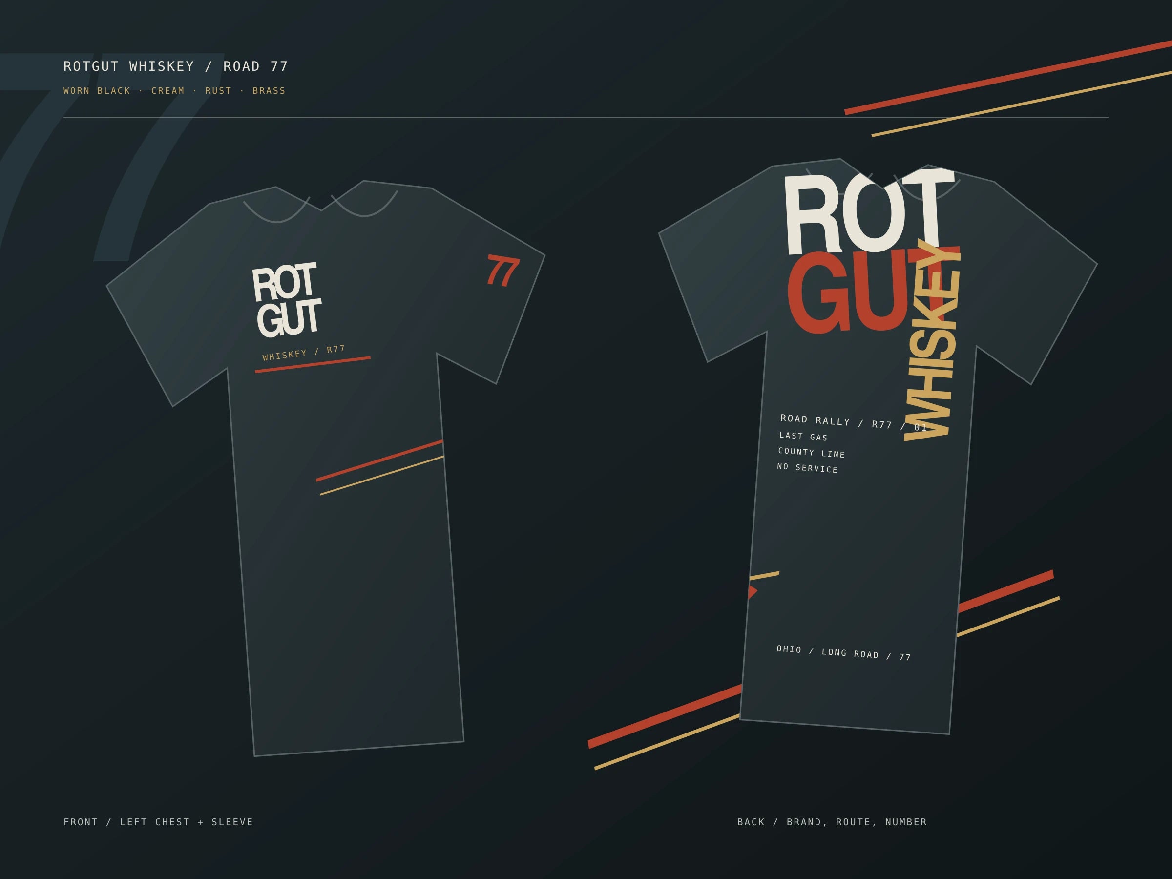Rotgut Whiskey road graphic shirt